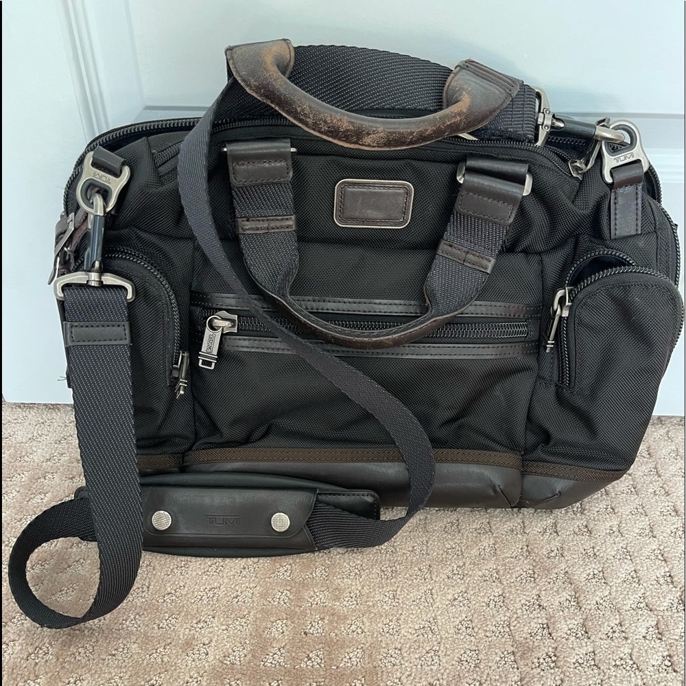 Tumi Black and Brown Briefcase